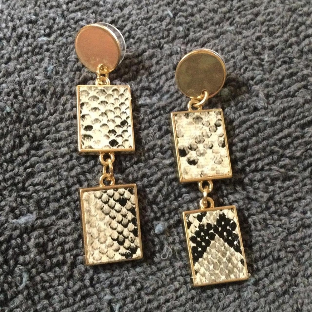 Snake Skin Print Earrings